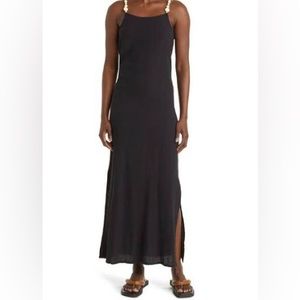 Topshop Black Slip Dress with Beaded Straps seize 8